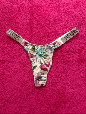 Victoria’s Secret Shine Strap Floral Thong Panty